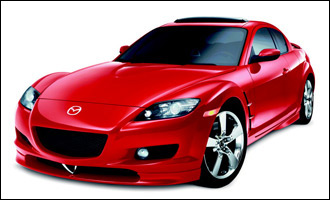Mazda Mania 3-D Flash racing game for Brands Hatch track day competition